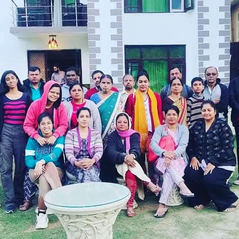 Our group at their stay — Srinagar